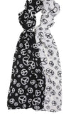 Premium Women Peace Symbols Long Soft Neckerchief Scarf