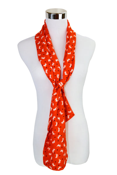 Premium Women Cat Kitten Print Soft Long Neckerchief Scarf